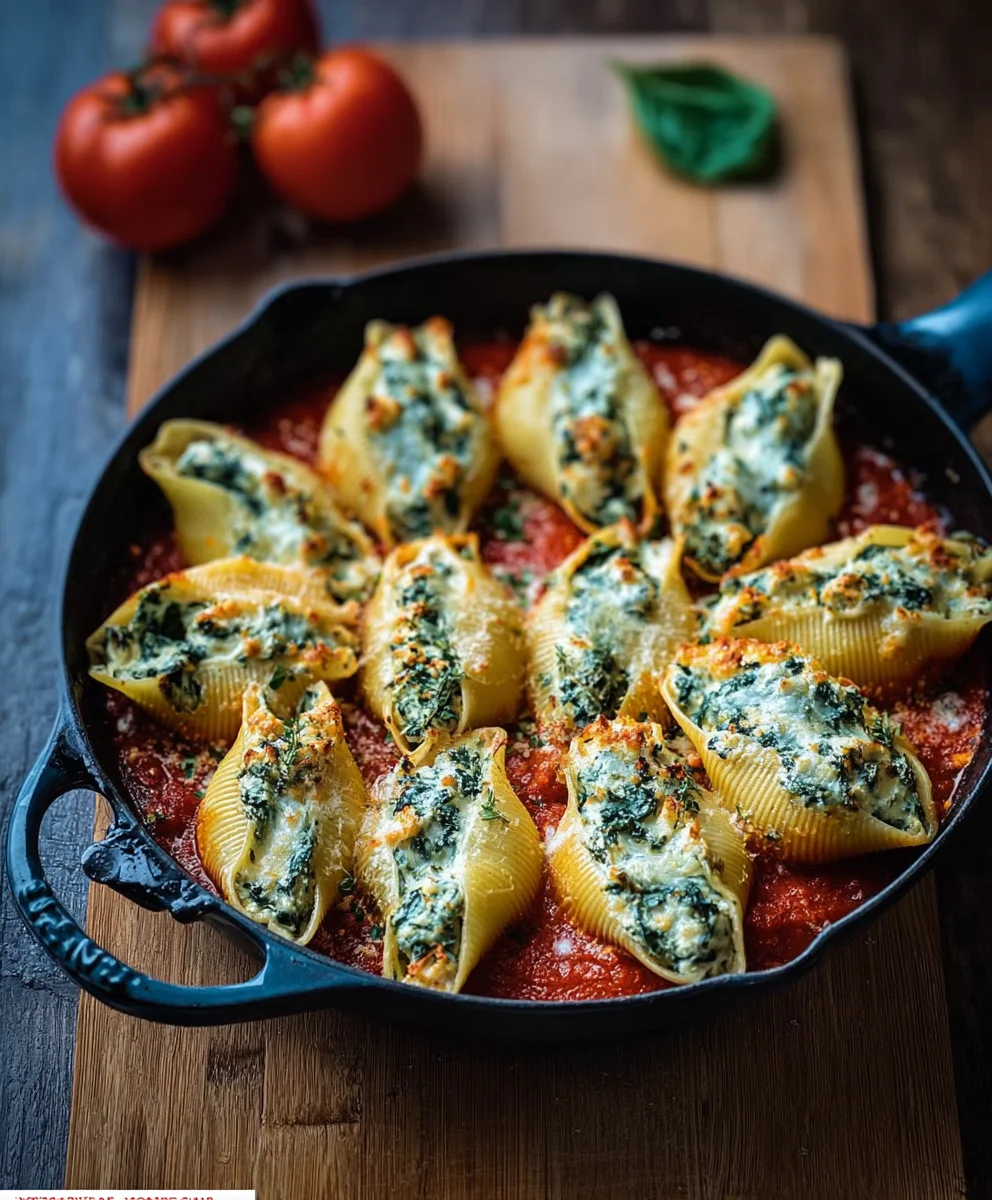Spinach Ricotta Stuffed Shells - Easy Comfort Food