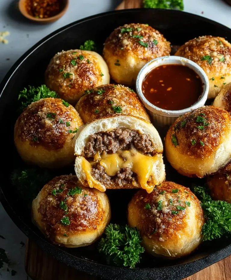 Garlic Parmesan Cheeseburger Bombs Irresistible Recipe