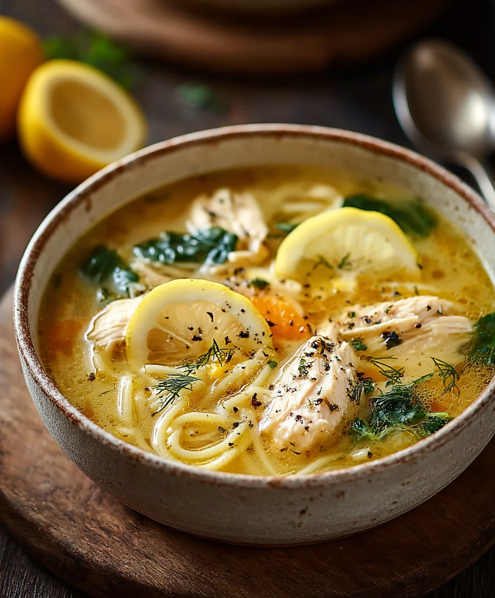 Greek Lemon Chicken Soup- Authentic Avgolemono Recipe