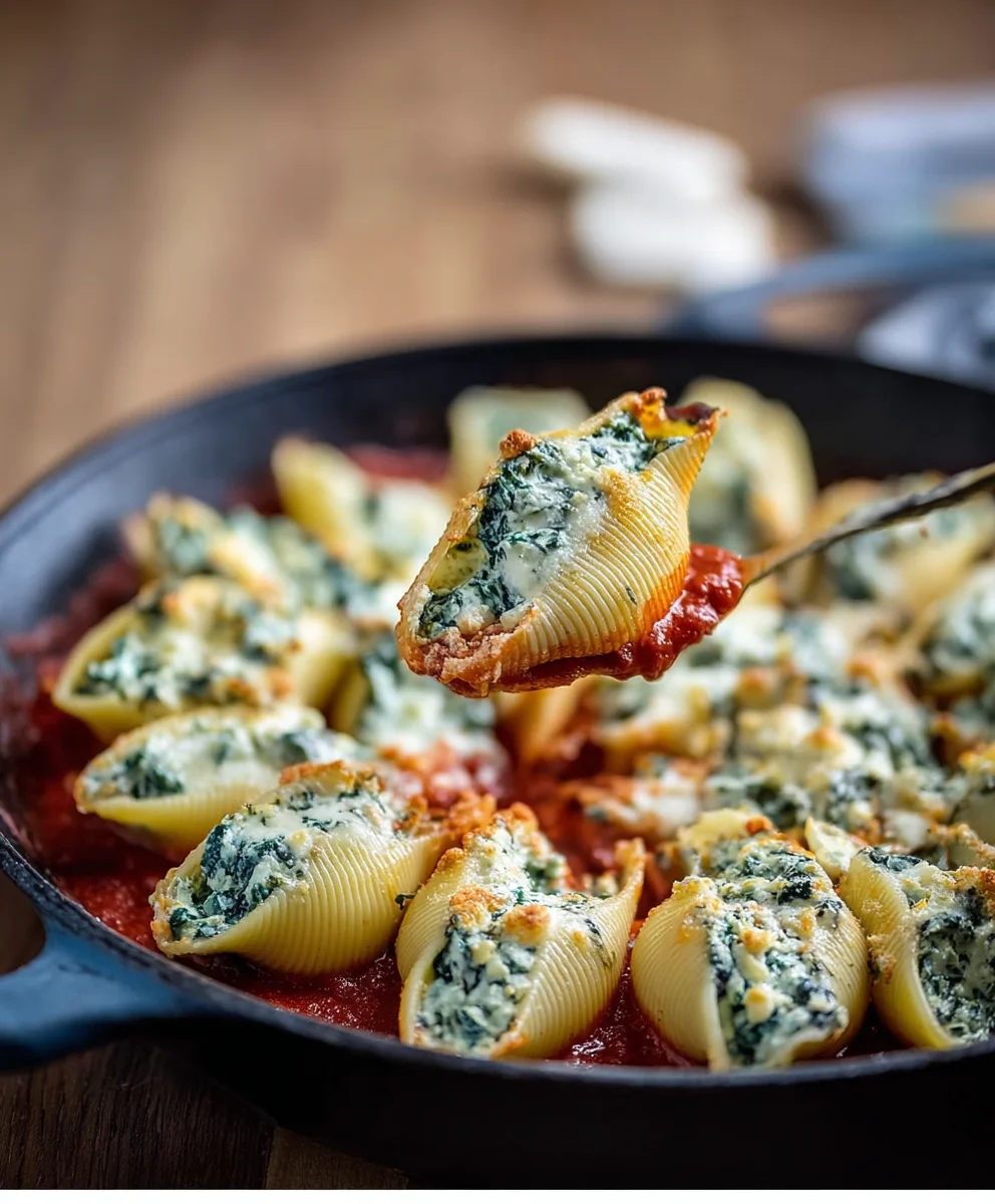 Spinach Ricotta Stuffed Shells - Easy Comfort Food