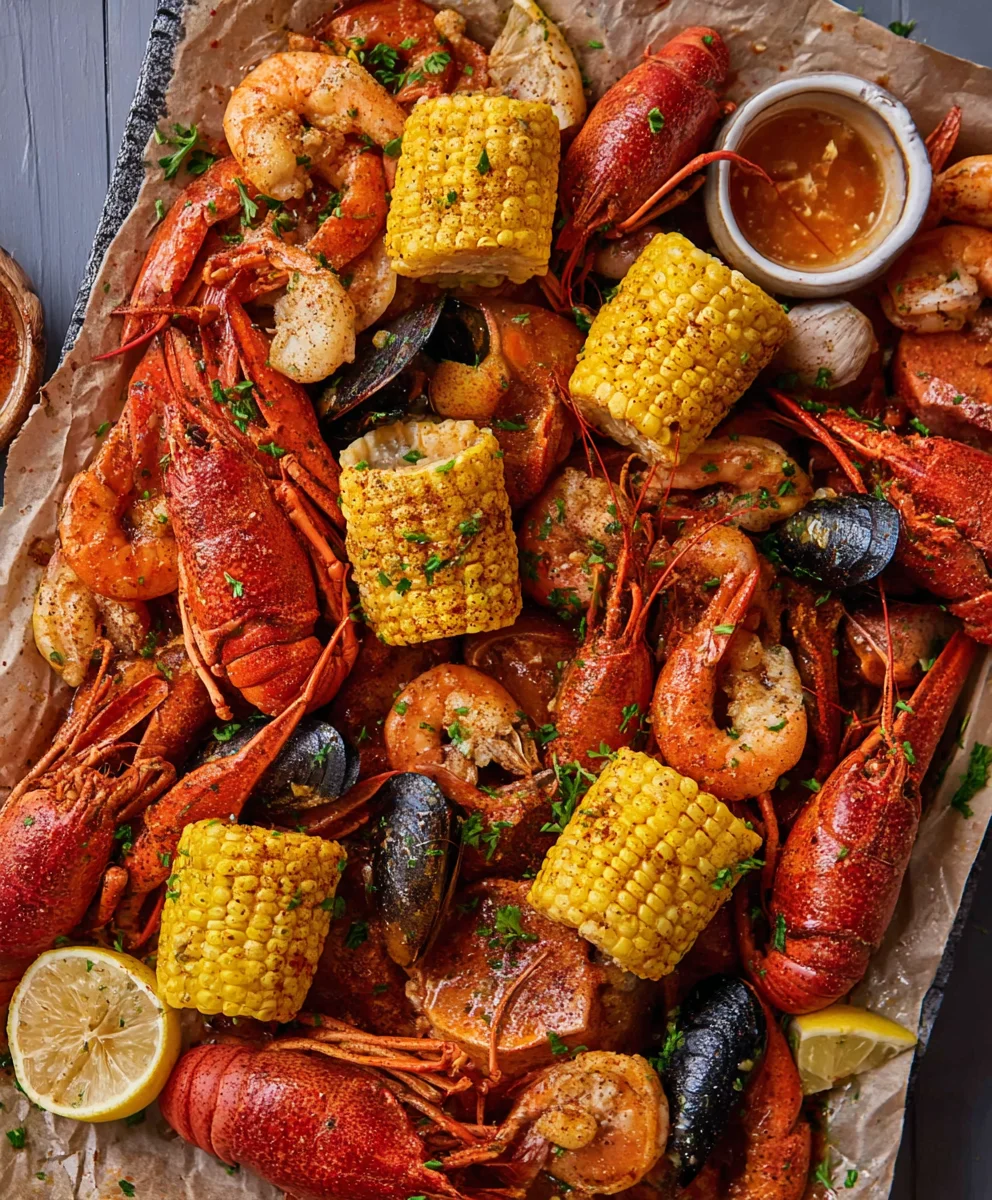 Spicy Cajun Seafood Boil-Garlic Butter Recipe
