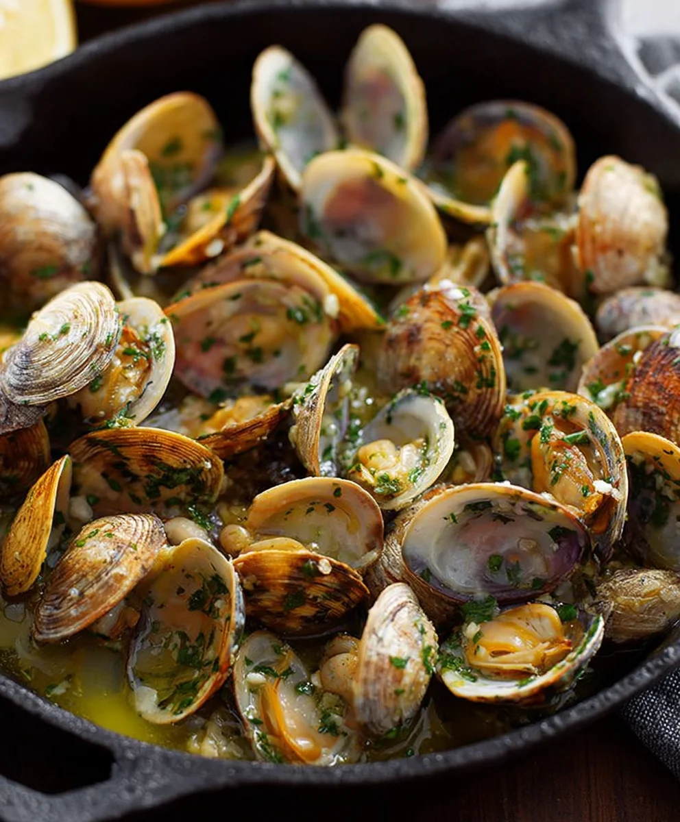 Garlic Butter Clams Easy Recipe- Flavorful & Quick