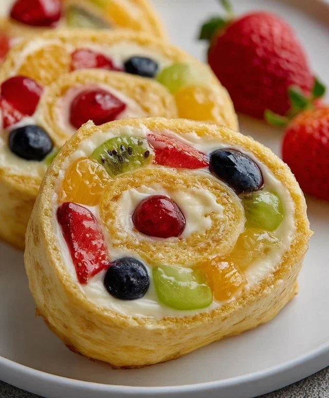Cheesecake Fruit Salad Roll Ups