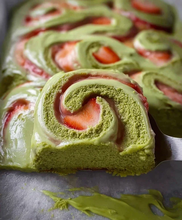 Strawberry Matcha Latte Rolls