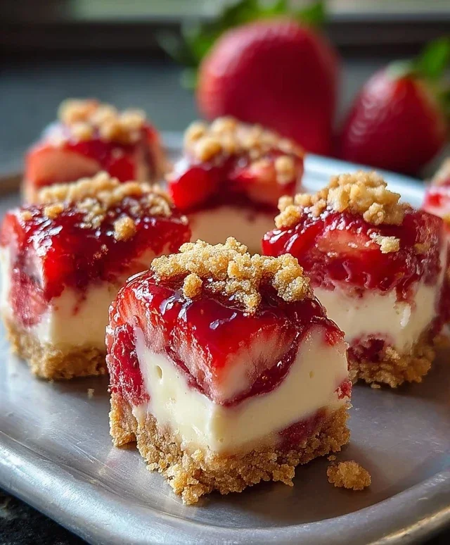 Strawberry Crunch Cheesecake Bites