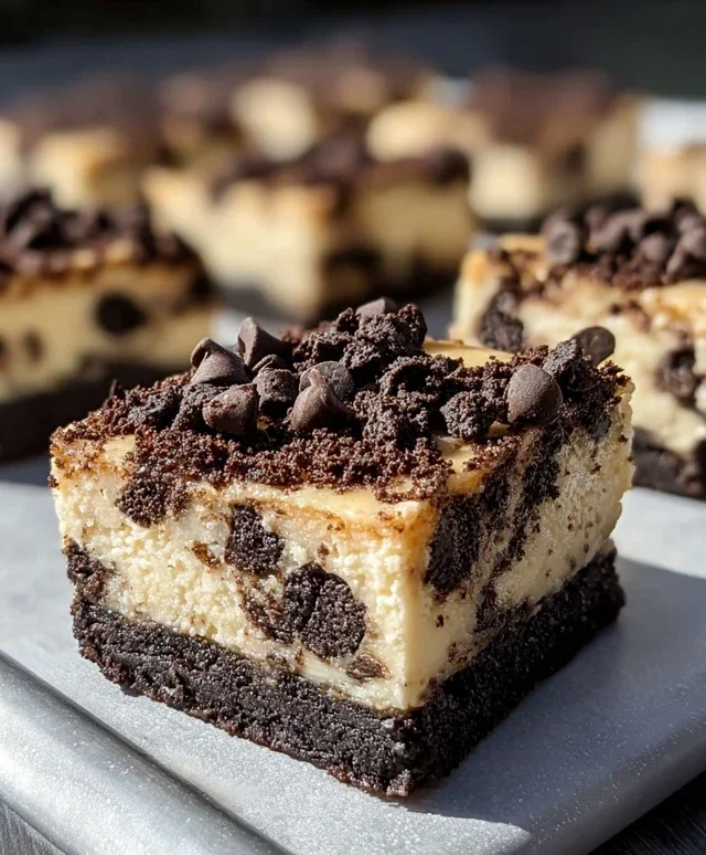Chocolate Chip Oreo Cheesecake Bars