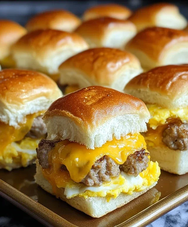 Sausage Egg and Cheese Breakfast Sliders