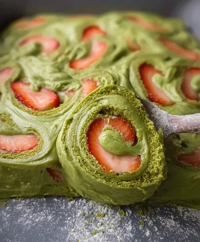 Strawberry Matcha Latte Rolls
