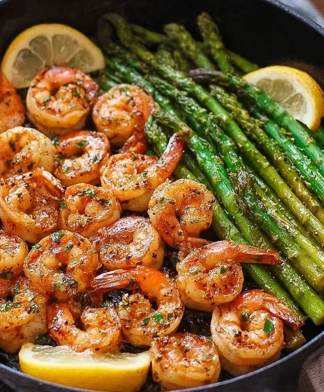 Lemon Garlic Shrimp and Asparagus (20-Minutes)