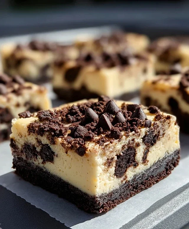 Chocolate Chip Oreo Cheesecake Bars