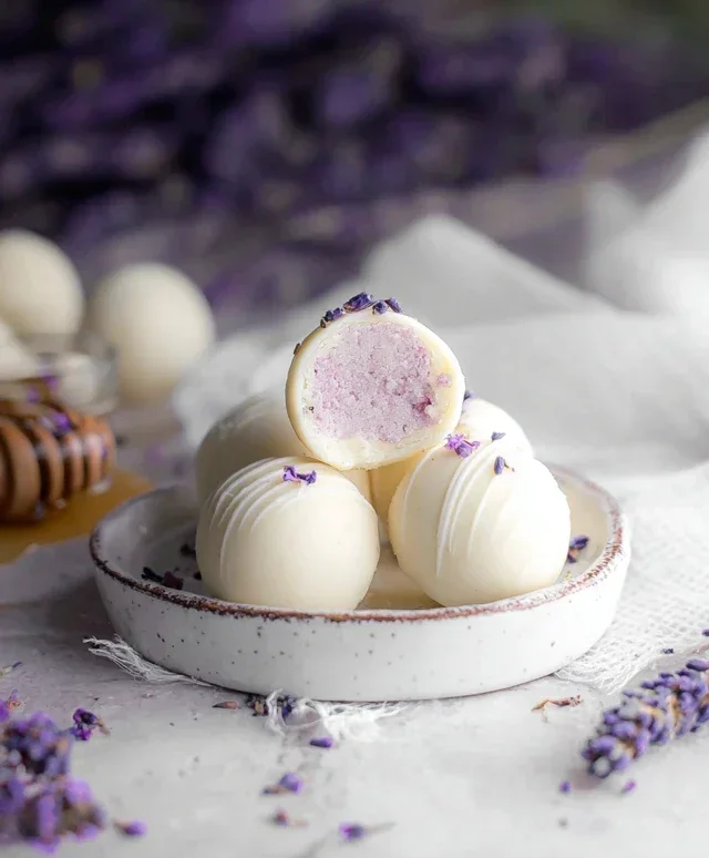 Honey Lavender White Chocolate Truffles