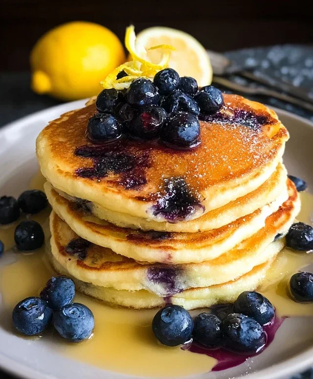 Lemon Blueberry Pancakes