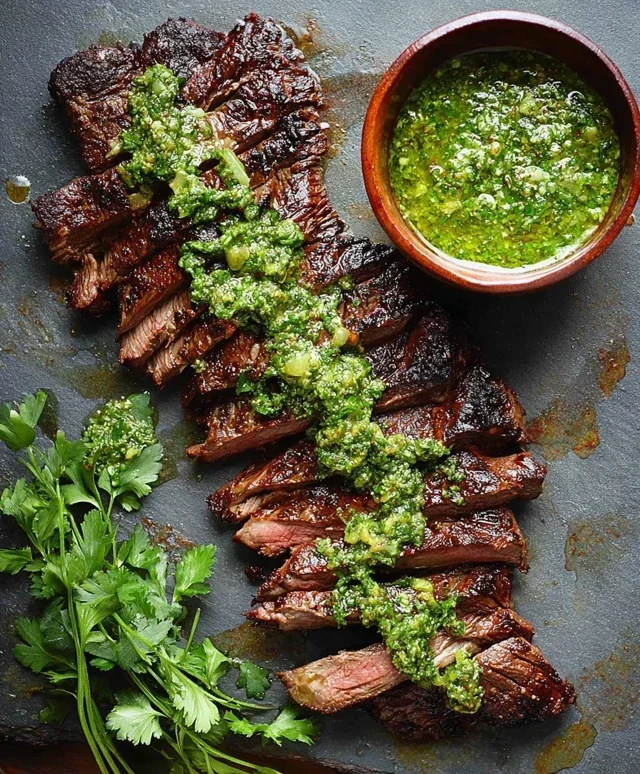 Skirt Steak Marinade Recipe with Chimichurri Recipe