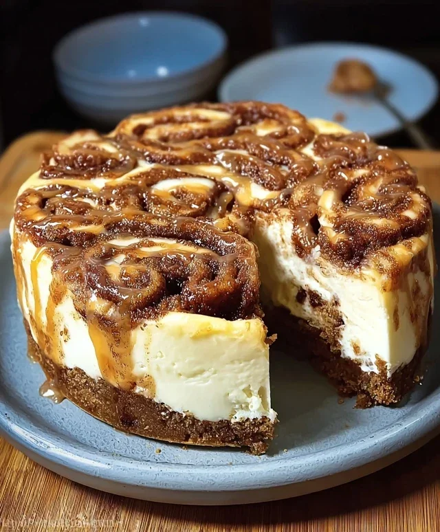 Cinnamon Roll Honeybun Cheesecake