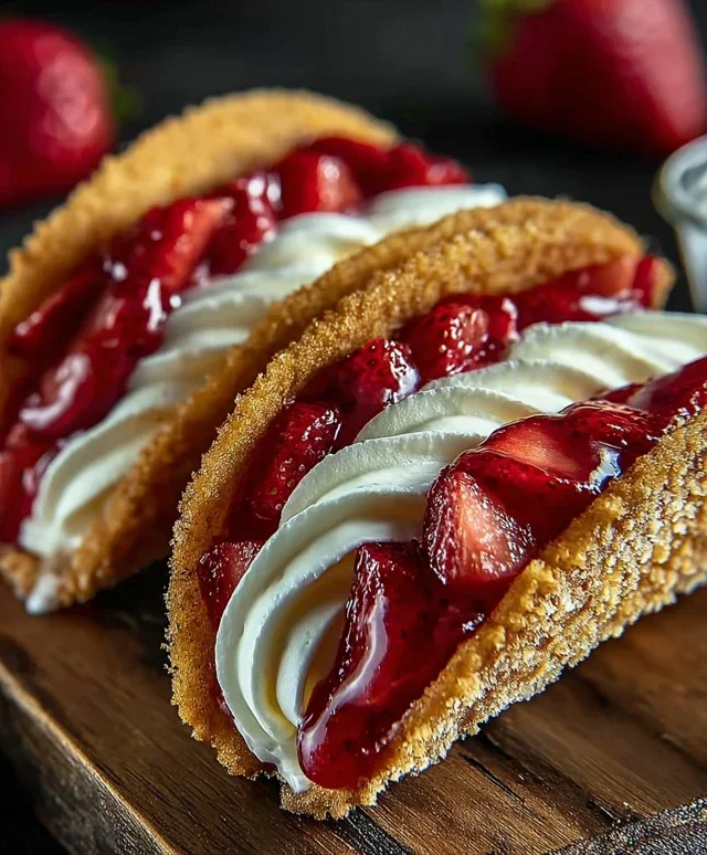 Strawberry Cheesecake Dessert Tacos