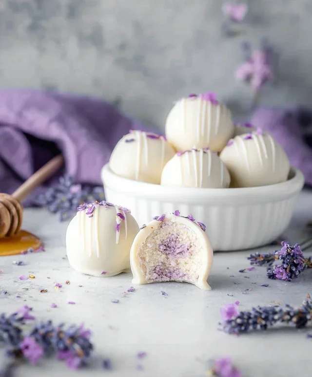 Honey Lavender White Chocolate Truffles