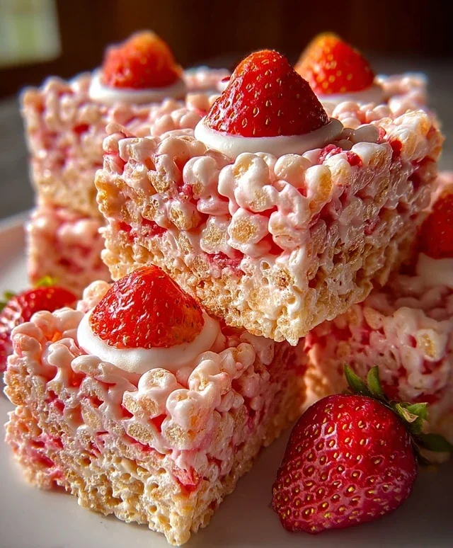 Strawberry Crunch Rice Krispie Treats