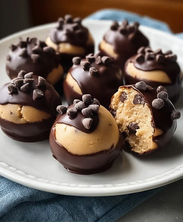 Chocolate-Dipped Cookie Dough Bites