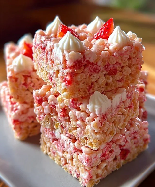 Strawberry Crunch Rice Krispie Treats