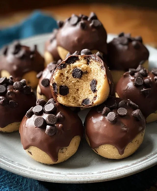 Chocolate-Dipped Cookie Dough Bites