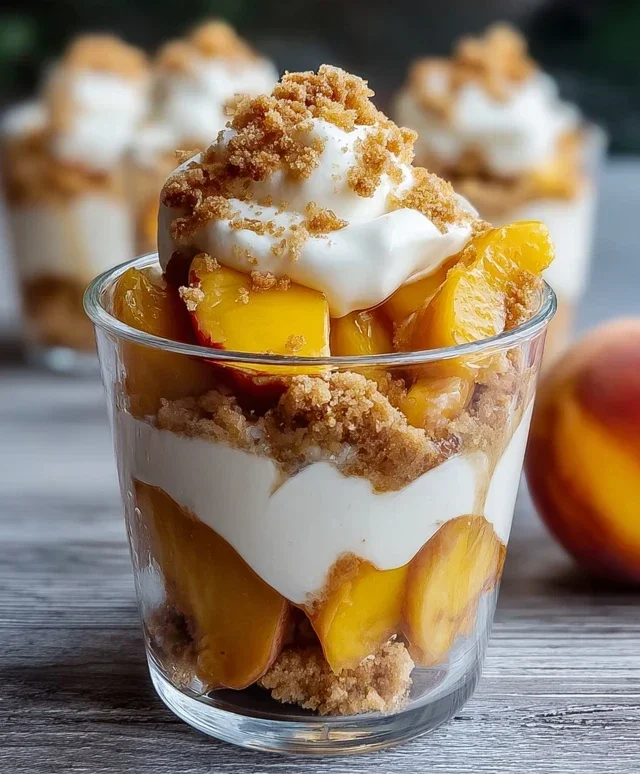 Classic Peach Cobbler Parfait