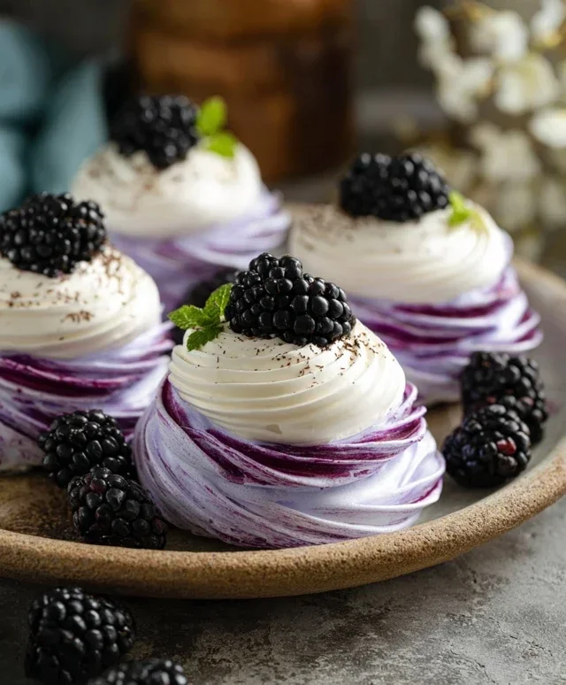 Blackberry Pavlovas