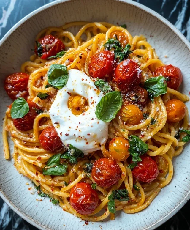 Burst Tomato Burrata Pasta
