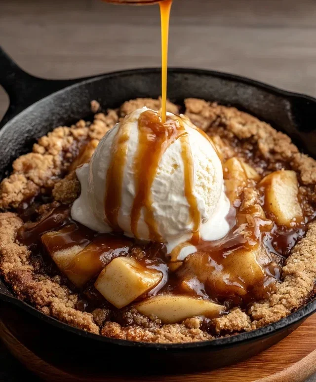 Caramel Apple Cookie Skillet