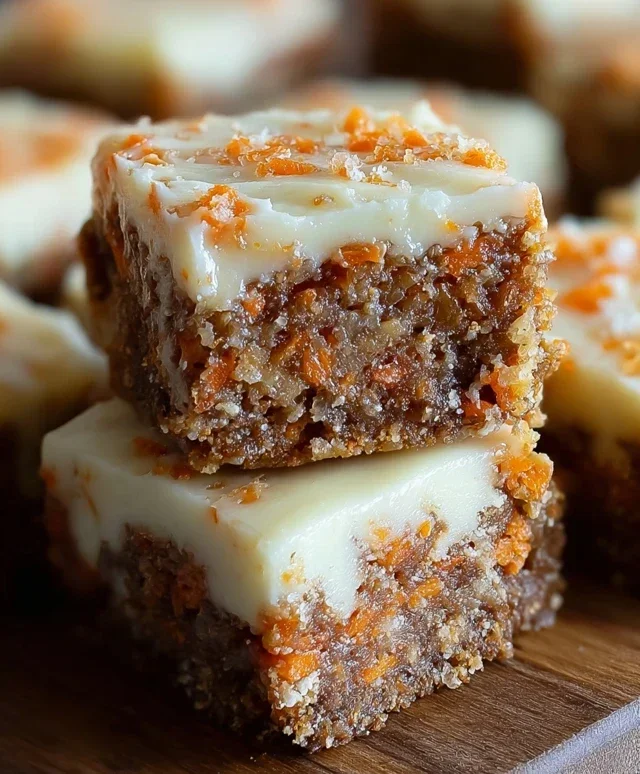 Irresistibly Indulgent Carrot Cake Cream Cheese Bars