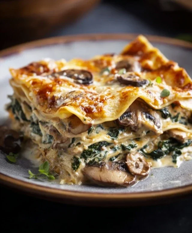 Mushroom And Spinach Lasagna Recipe