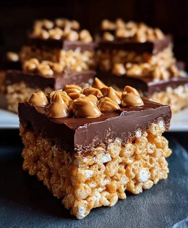Chocolate Peanut Butter Rice Krispie Squares