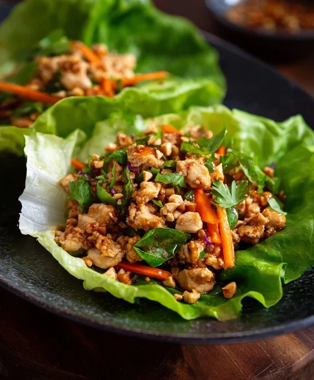 Thai Chicken Lettuce Wraps