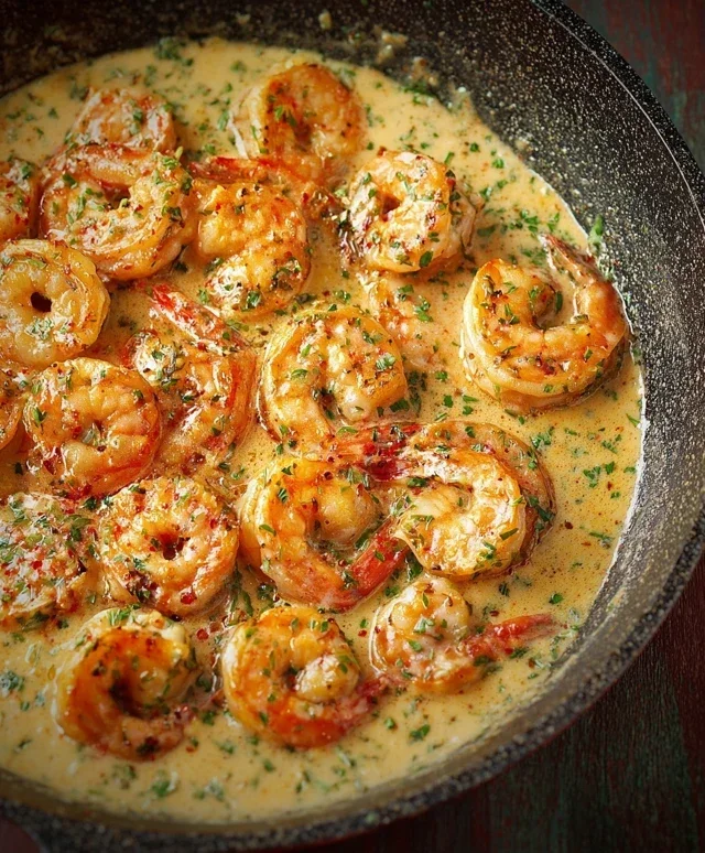 Creamy Garlic Shrimp (15 mins)
