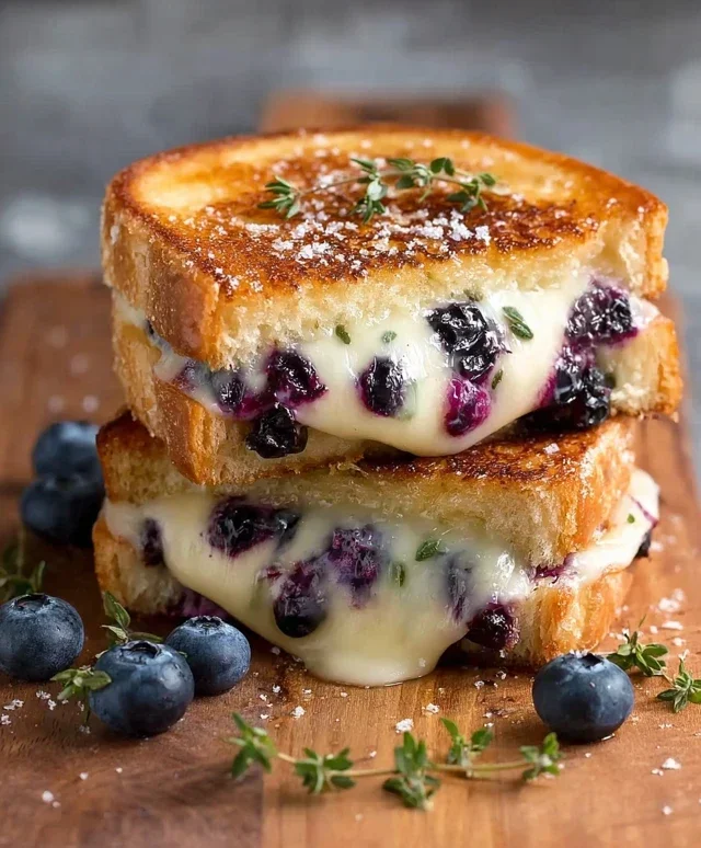 Crispy Blueberry Grilled Cheese
