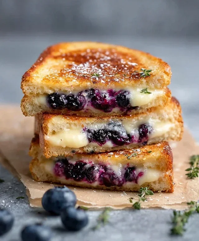 Crispy Blueberry Grilled Cheese