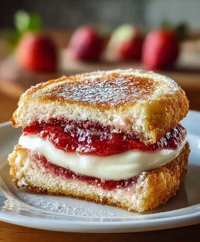 Fried Strawberry Cheesecake Sandwiches