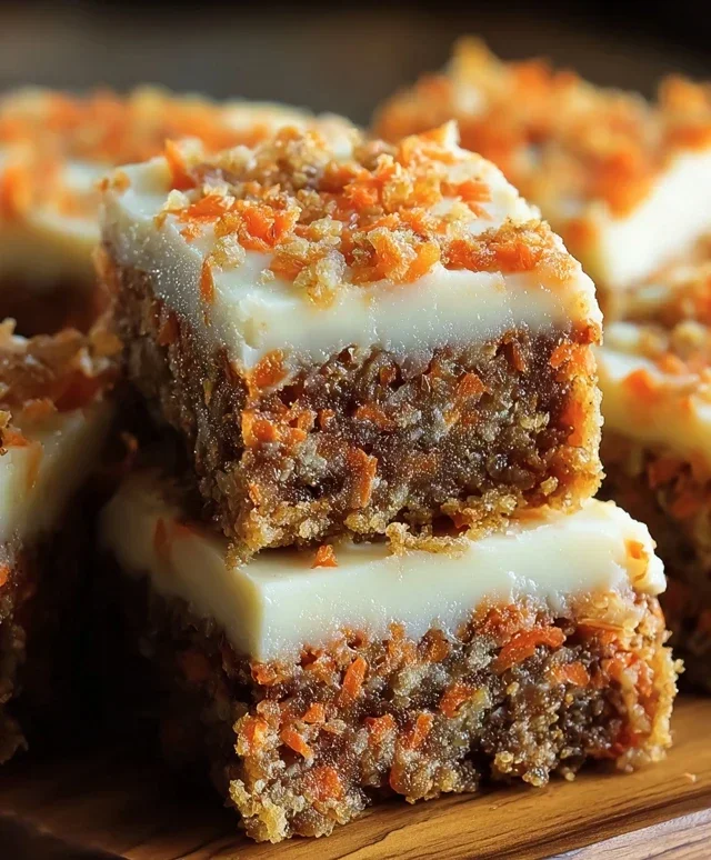 Irresistibly Indulgent Carrot Cake Cream Cheese Bars