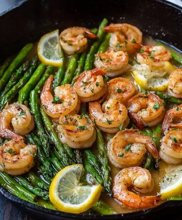 Lemon Garlic Shrimp and Asparagus (20-Minutes)
