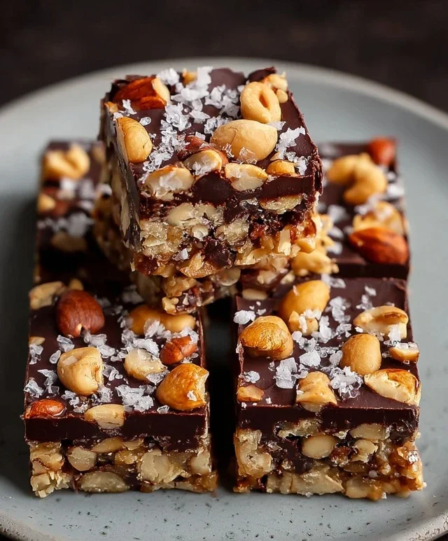 Dark Chocolate and Sea Salt Nut Bars