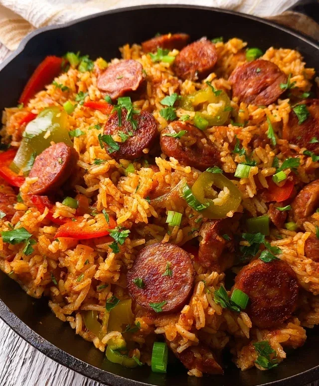 Cajun Sausage and Rice Skillet
