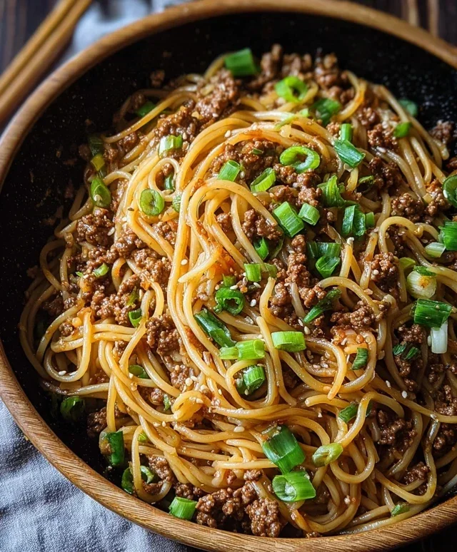 Asian Ground Beef Noodles