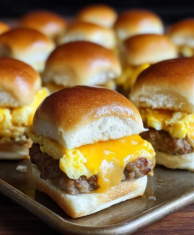 Sausage Egg and Cheese Breakfast Sliders