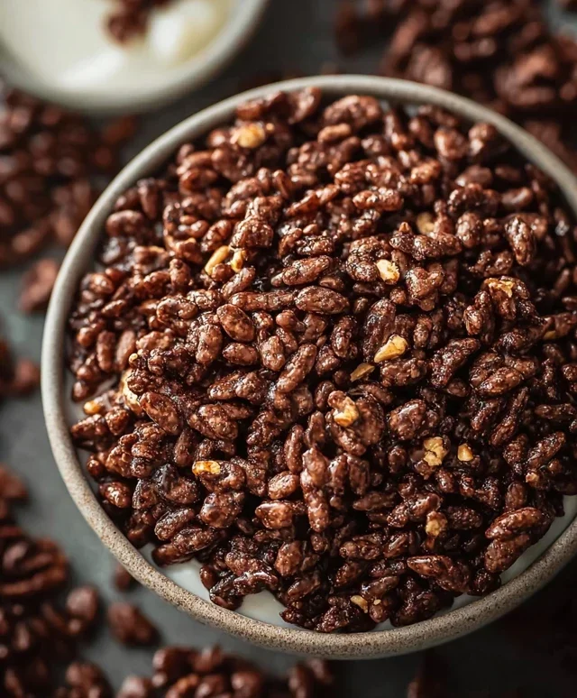 Healthy Crispy Chocolate Puffed Rice Cereal