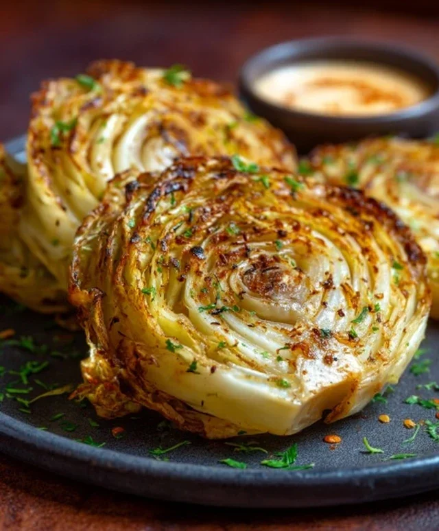 Oven Roasted Garlic Cabbage Steaks