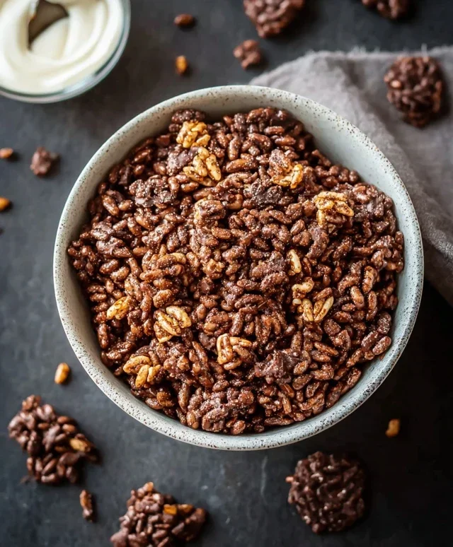 Healthy Crispy Chocolate Puffed Rice Cereal