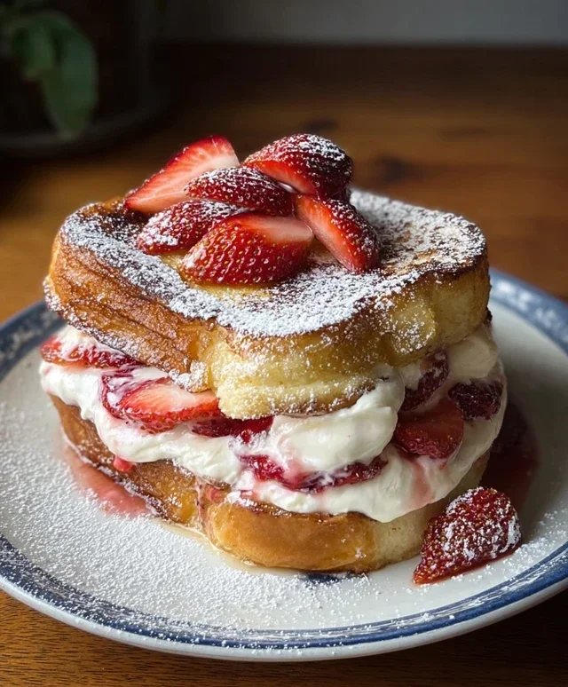 Strawberry Cream Cheese Stuffed French Toast