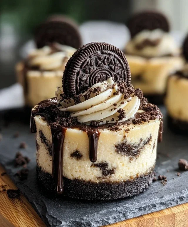 Oreo Overload Stuffed Mini Cheesecake