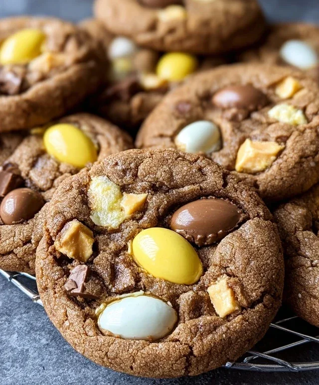 Brown Butter Cadbury Egg Cookies