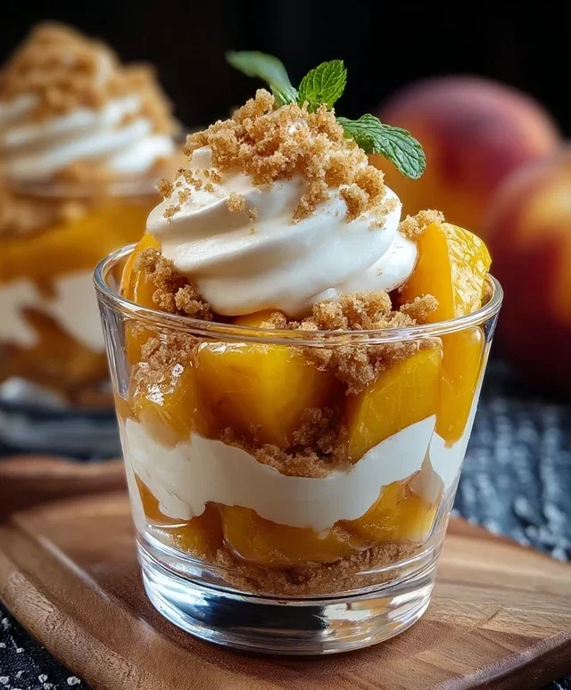 Classic Peach Cobbler Parfait