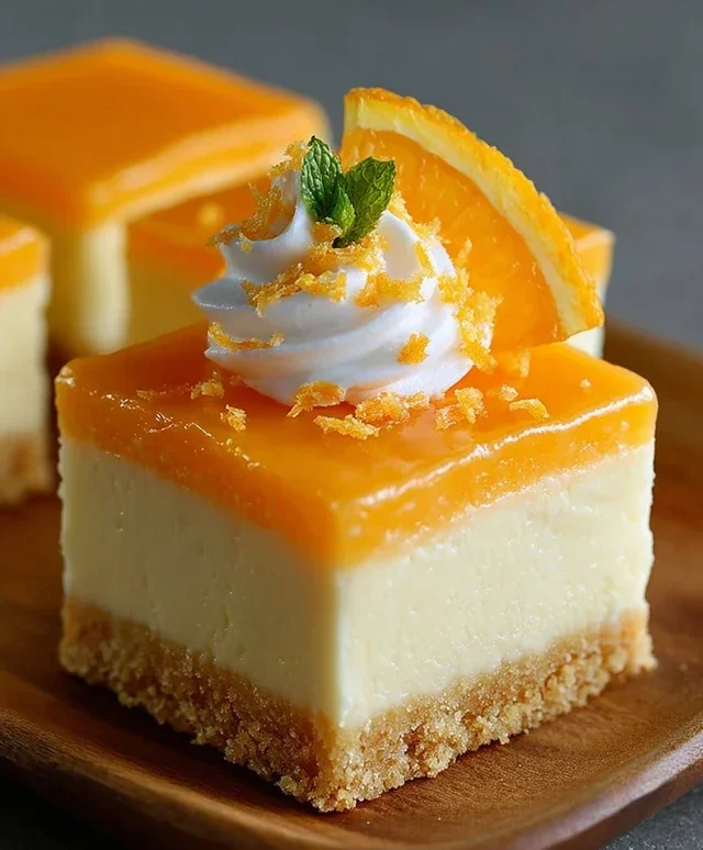 Orange Creamsicle Cheesecake Bars